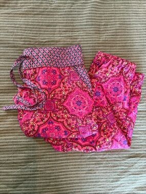 Pink Patterned Jogger Pajama Bottoms